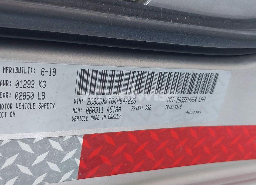 Photo 9 of 2019 Dodge Charger POLICE AWD (VIN 2C3CDXKT0KH647826)