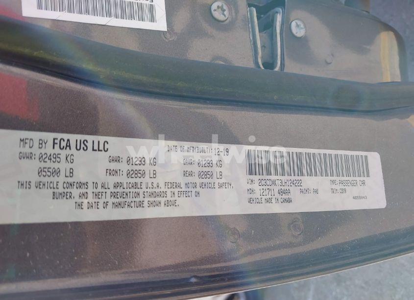 Photo 9 of 2020 Dodge Charger POLICE AWD (VIN 2C3CDXKT3LH124222)