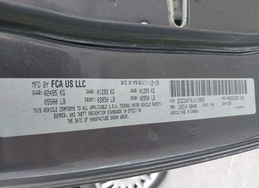 Photo 9 of 2020 Dodge Charger POLICE AWD (VIN 2C3CDXKT4LH115058)