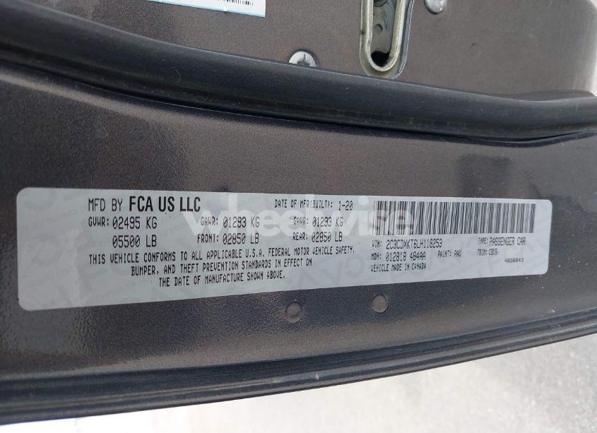 Photo 9 of 2020 Dodge Charger POLICE AWD (VIN 2C3CDXKT6LH118253)