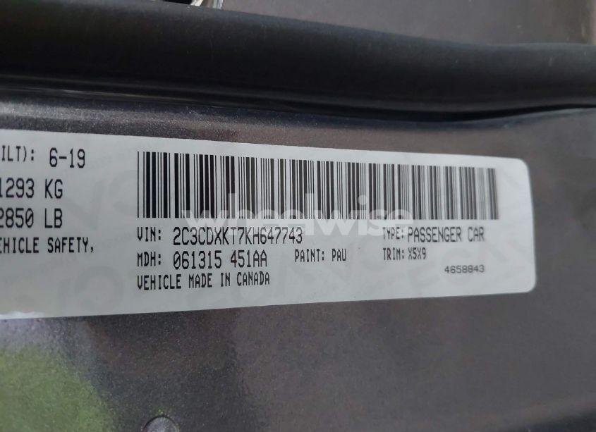 Photo 9 of 2019 Dodge Charger POLICE AWD (VIN 2C3CDXKT7KH647743)