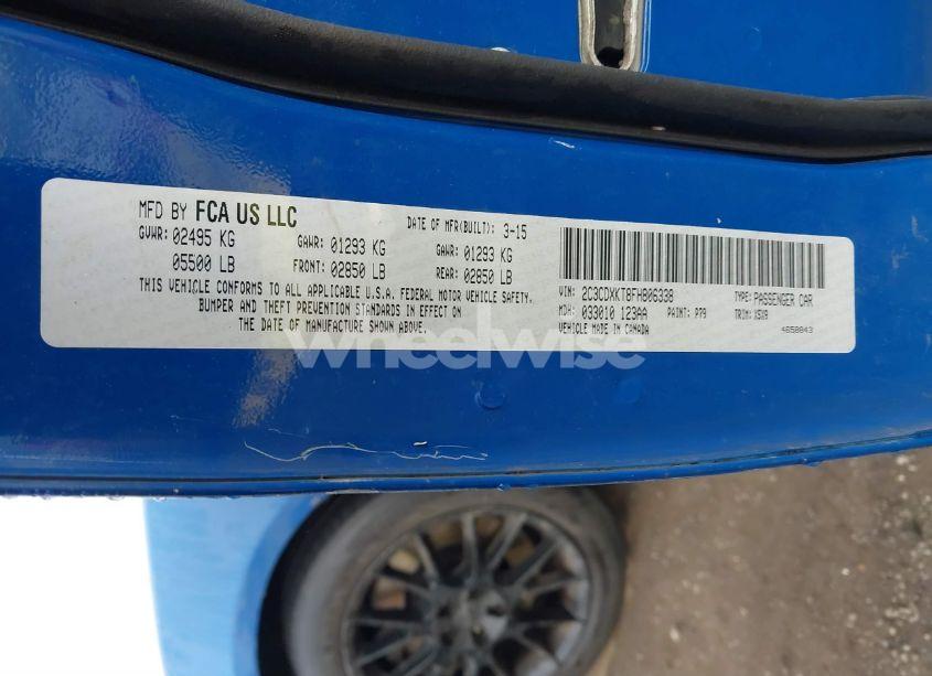 Photo 9 of 2015 Dodge Charger POLICE (VIN 2C3CDXKT8FH806338)