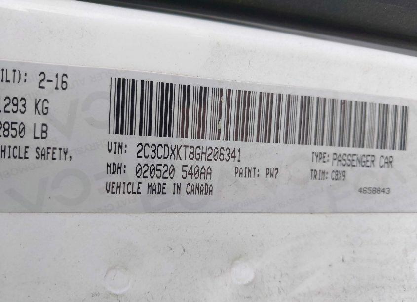 Photo 9 of 2016 Dodge Charger POLICE (VIN 2C3CDXKT8GH206341)