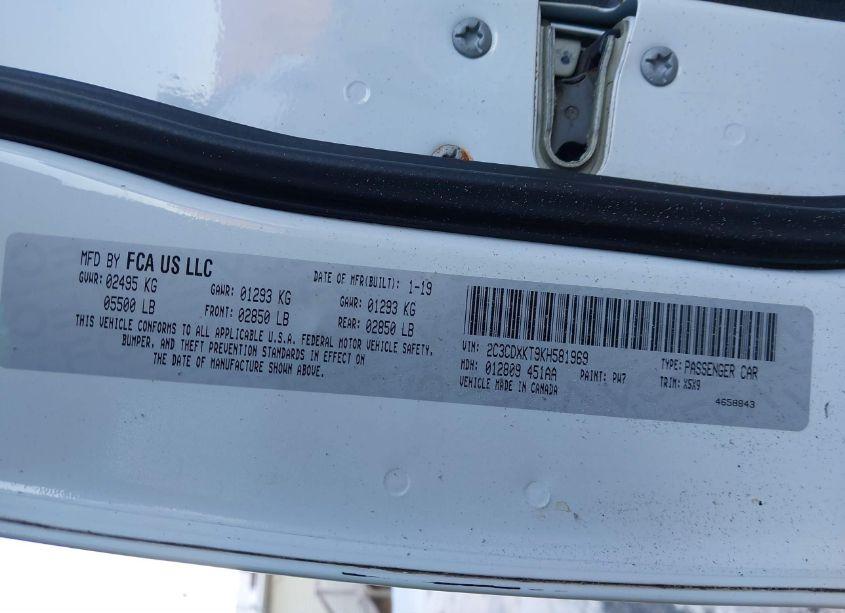 Photo 9 of 2019 Dodge Charger POLICE AWD (VIN 2C3CDXKT9KH581969)