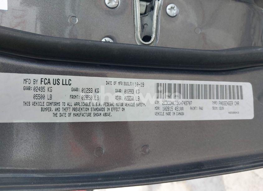 Photo 9 of 2019 Dodge Charger POLICE AWD (VIN 2C3CDXKT9KH749707)