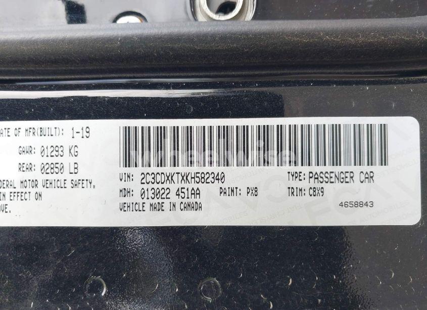 Photo 9 of 2019 Dodge Charger POLICE AWD (VIN 2C3CDXKTXKH582340)