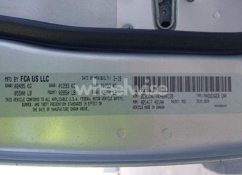 Photo 9 of 2019 Dodge Charger POLICE AWD (VIN 2C3CDXKTXKH600139)