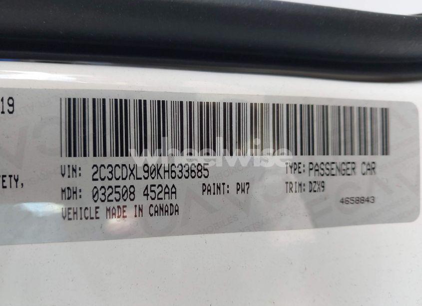 Photo 9 of 2019 Dodge Charger SRT HELLCAT RWD (VIN 2C3CDXL90KH633685)