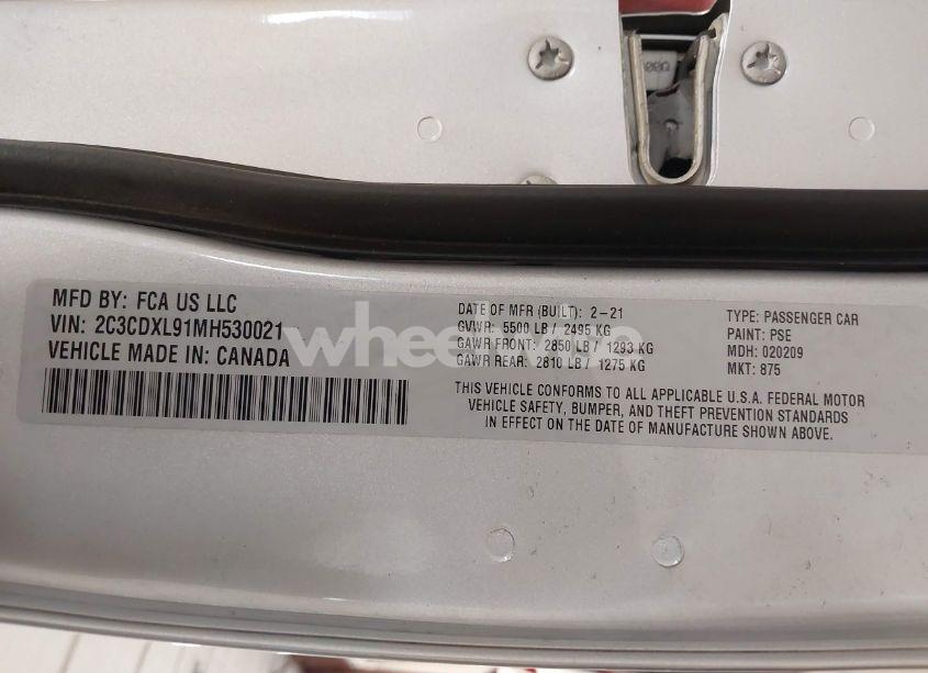 Photo 9 of 2021 Dodge Charger SRT HELLCAT REDEYE WIDEBODY RWD (VIN 2C3CDXL91MH530021)