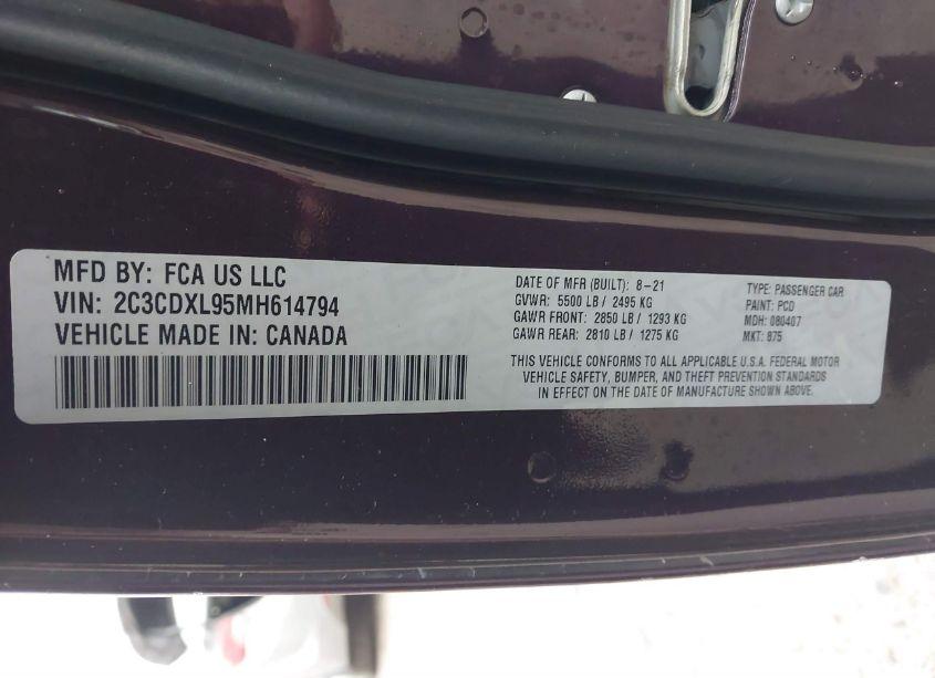 Photo 9 of 2021 Dodge Charger SRT HELLCAT REDEYE WIDEBODY RWD (VIN 2C3CDXL95MH614794)