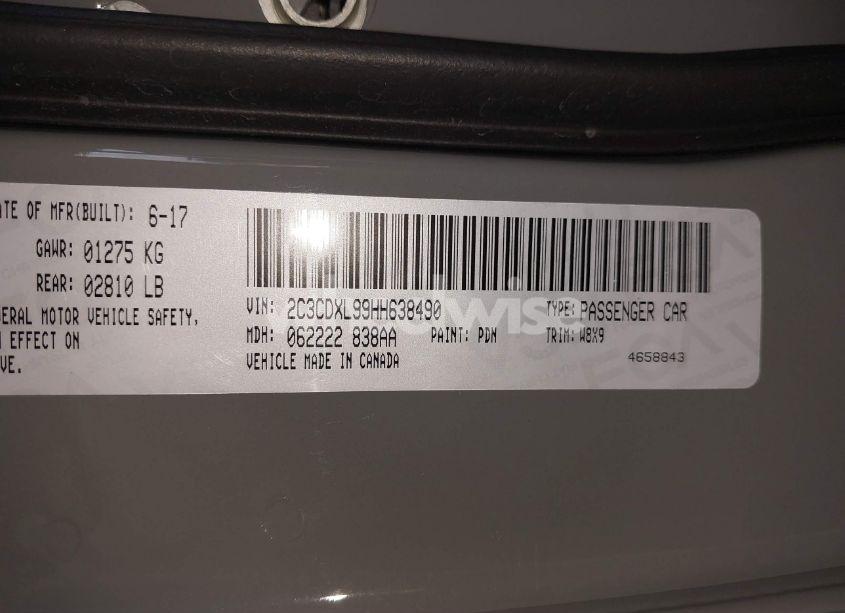 Photo 9 of 2017 Dodge Charger SRT HELLCAT RWD (VIN 2C3CDXL99HH638490)