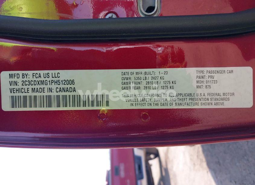 Photo 9 of 2023 Dodge Charger GT AWD (VIN 2C3CDXMG1PH512006)