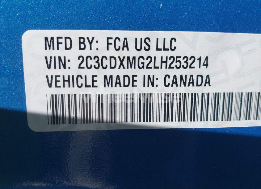 Photo 9 of 2020 Dodge Charger GT AWD (VIN 2C3CDXMG2LH253214)