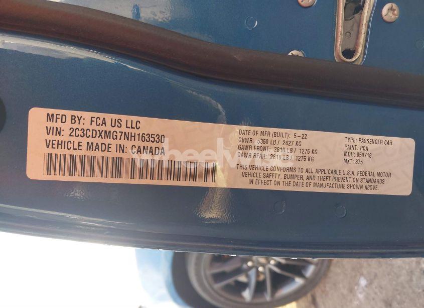 Photo 9 of 2022 Dodge Charger GT AWD (VIN 2C3CDXMG7NH163530)