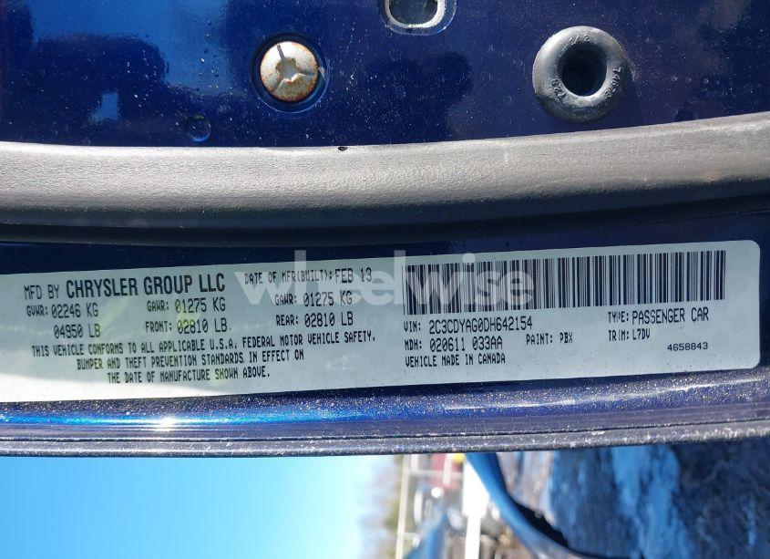 Photo 9 of 2013 Dodge Challenger SXT (VIN 2C3CDYAG0DH642154)