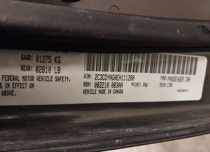 Photo 9 of 2014 Dodge Challenger SXT (VIN 2C3CDYAG0EH111280)