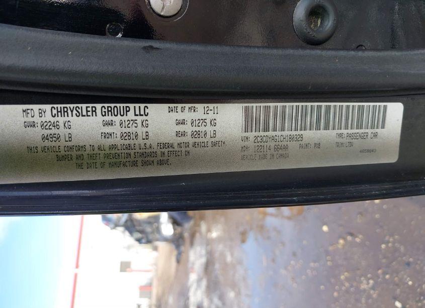 Photo 9 of 2012 Dodge Challenger SXT (VIN 2C3CDYAG1CH180329)