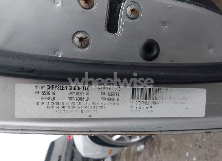 Photo 9 of 2012 Dodge Challenger SXT (VIN 2C3CDYAG1CH180881)