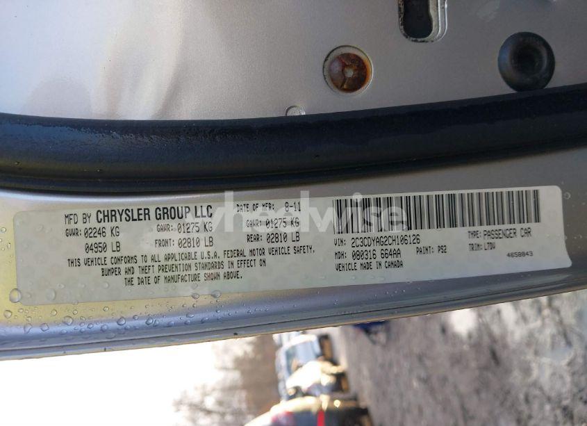 Photo 9 of 2012 Dodge Challenger SXT (VIN 2C3CDYAG2CH106126)