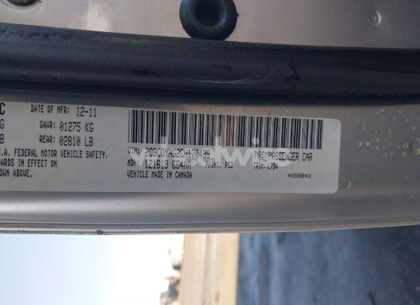 Photo 9 of 2012 Dodge Challenger SXT (VIN 2C3CDYAG2CH170439)