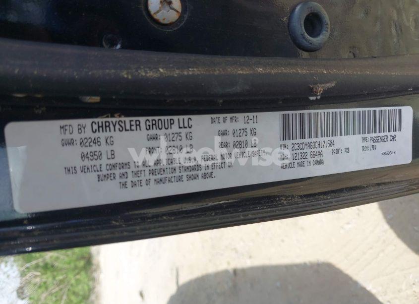 Photo 9 of 2012 Dodge Challenger SXT (VIN 2C3CDYAG3CH171504)