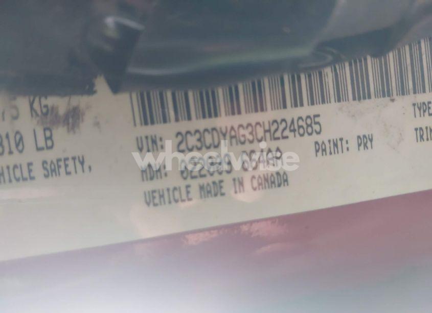 Photo 9 of 2012 Dodge Challenger SXT (VIN 2C3CDYAG3CH224685)