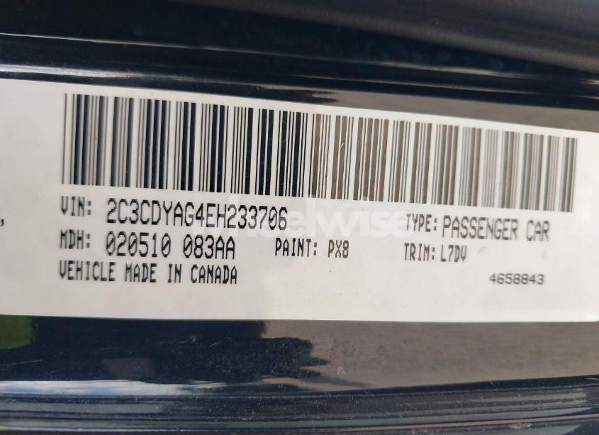 Photo 9 of 2014 Dodge Challenger SXT (VIN 2C3CDYAG4EH233706)