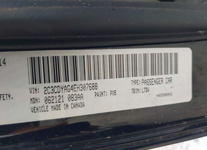 Photo 9 of 2014 Dodge Challenger SXT (VIN 2C3CDYAG4EH307688)