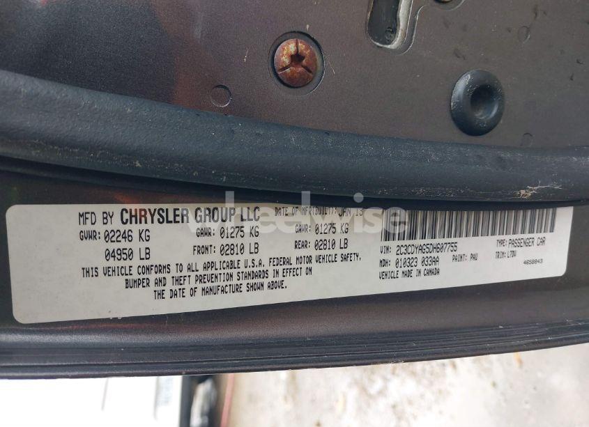 Photo 9 of 2013 Dodge Challenger SXT (VIN 2C3CDYAG5DH607755)