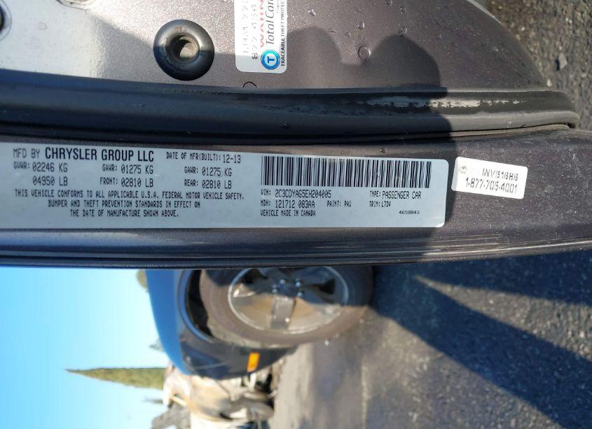 Photo 9 of 2014 Dodge Challenger SXT (VIN 2C3CDYAG5EH204005)