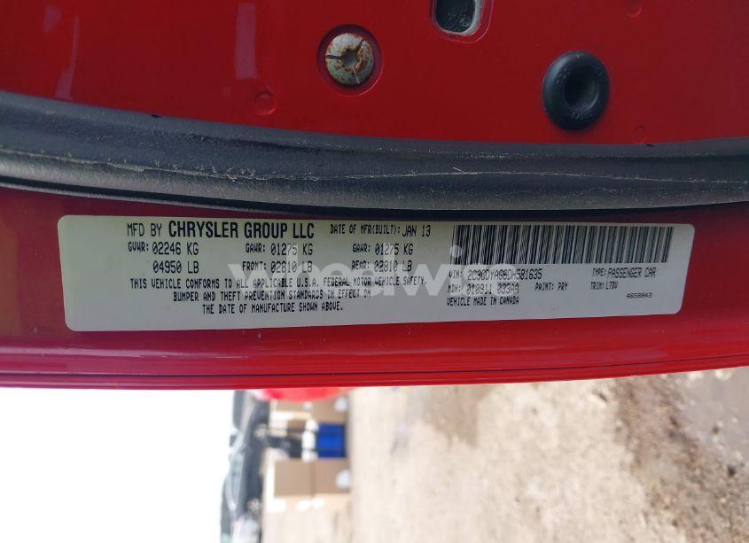 Photo 9 of 2013 Dodge Challenger SXT (VIN 2C3CDYAG6DH581635)