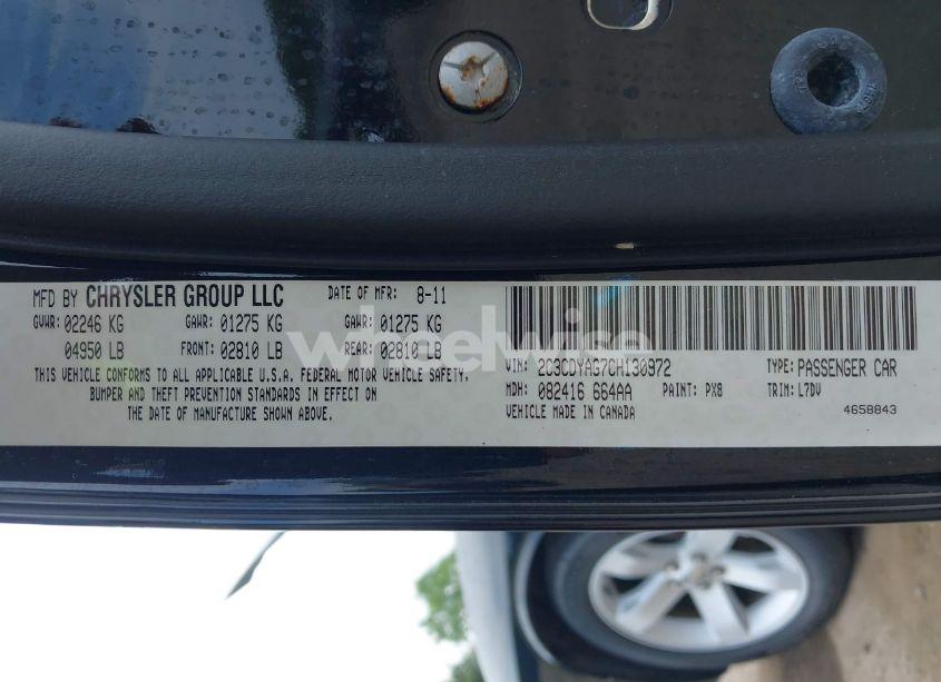 Photo 9 of 2012 Dodge Challenger SXT (VIN 2C3CDYAG7CH130972)