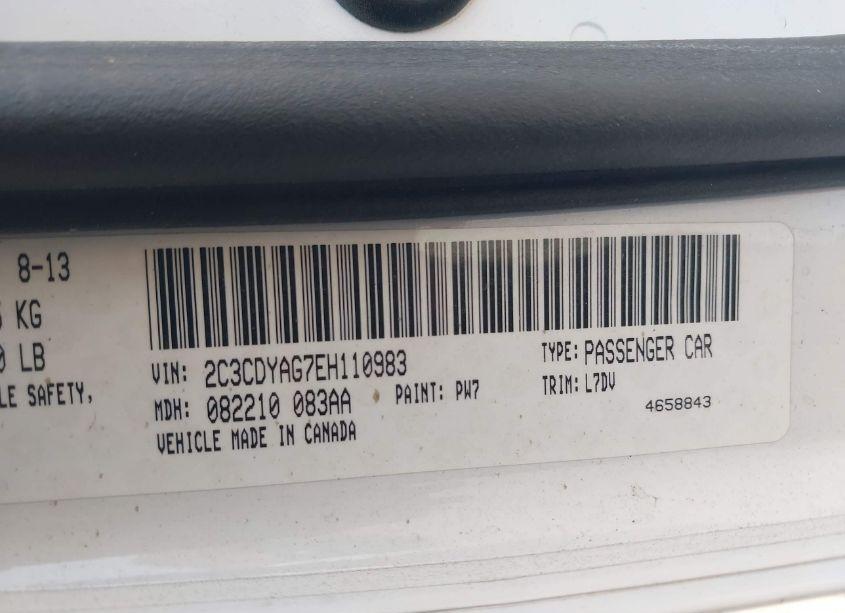 Photo 9 of 2014 Dodge Challenger SXT (VIN 2C3CDYAG7EH110983)