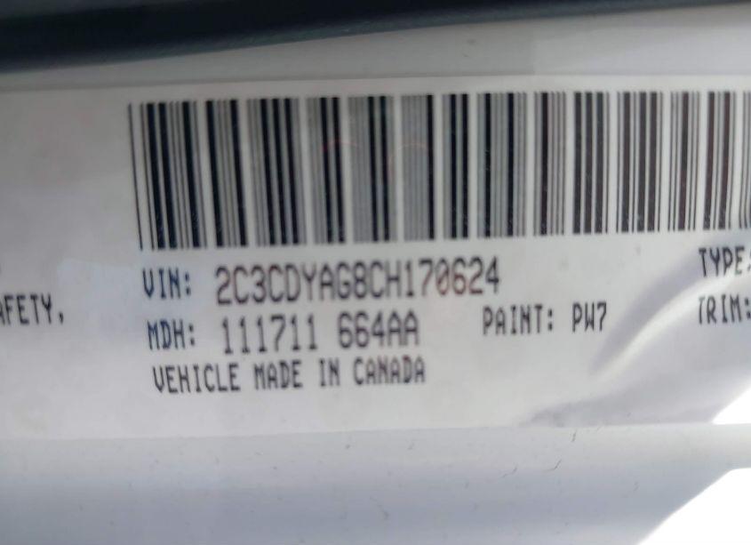 Photo 17 of 2012 Dodge Challenger SXT (VIN 2C3CDYAG8CH170624)