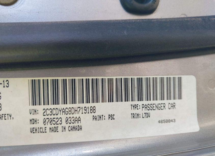 Photo 9 of 2013 Dodge Challenger SXT (VIN 2C3CDYAG8DH719188)