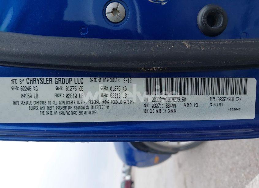 Photo 9 of 2012 Dodge Challenger SXT (VIN 2C3CDYAG9CH239160)