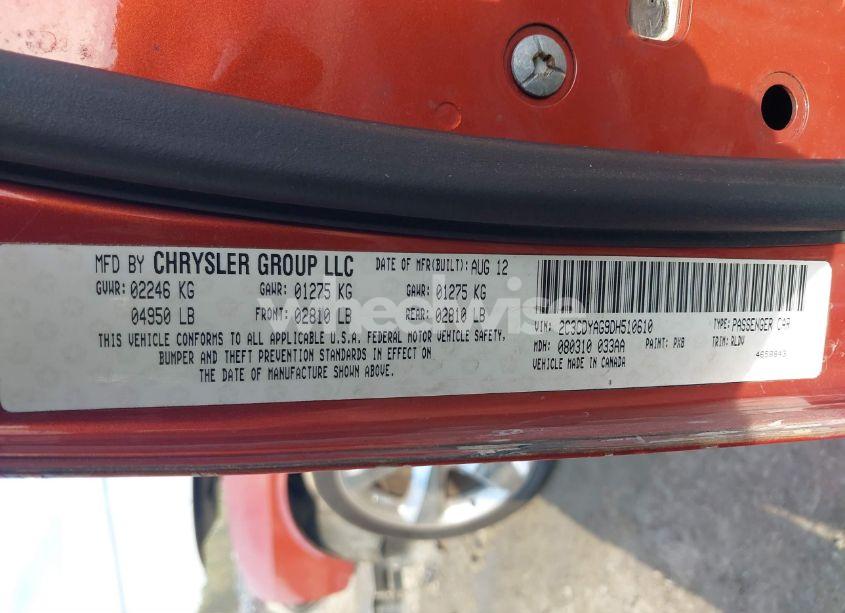 Photo 9 of 2013 Dodge Challenger SXT PLUS (VIN 2C3CDYAG9DH510610)