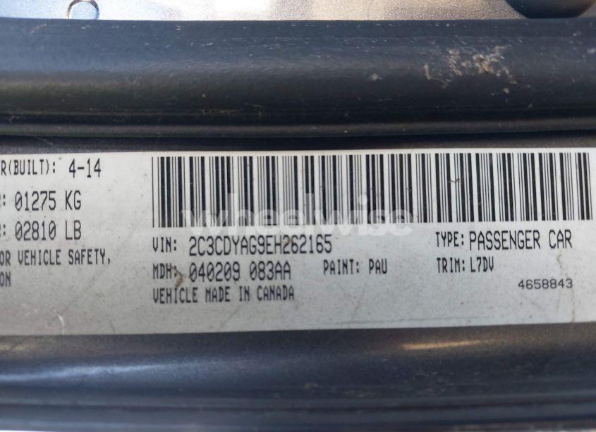 Photo 9 of 2014 Dodge Challenger SXT (VIN 2C3CDYAG9EH262165)