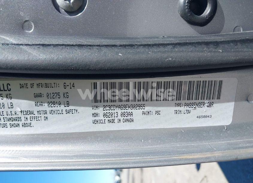 Photo 9 of 2014 Dodge Challenger SXT (VIN 2C3CDYAG9EH302955)