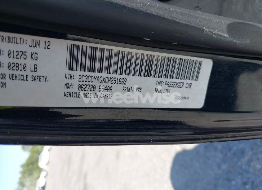 Photo 9 of 2012 Dodge Challenger SXT (VIN 2C3CDYAGXCH291669)