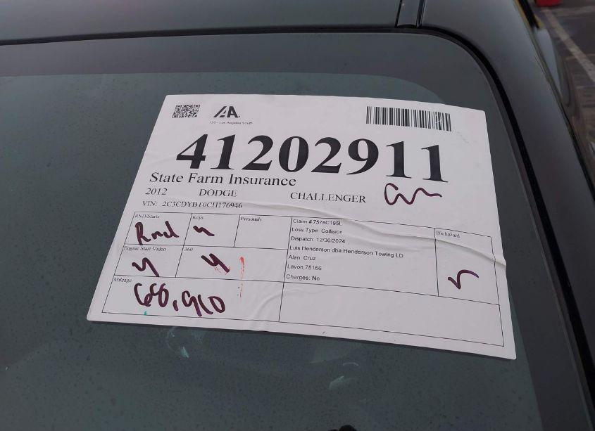 Photo 18 of 2012 Dodge Challenger R/T (VIN 2C3CDYBT0CH176946)