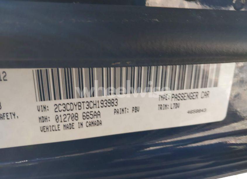 Photo 9 of 2012 Dodge Challenger R/T (VIN 2C3CDYBT3CH193983)