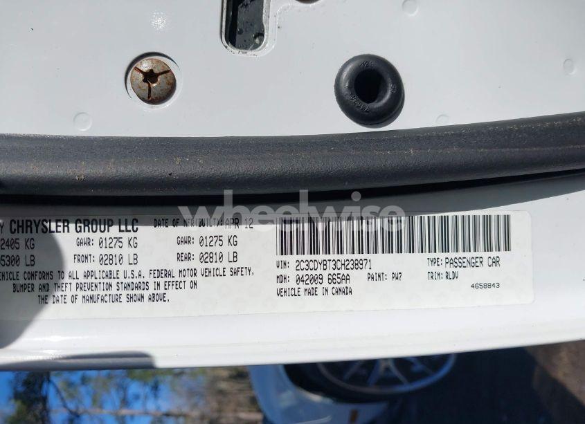 Photo 9 of 2012 Dodge Challenger R/T (VIN 2C3CDYBT3CH238971)