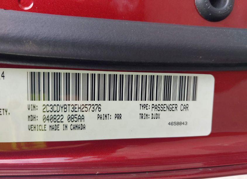 Photo 9 of 2014 Dodge Challenger R/T 100TH ANNIVERSARY APPEARANCE GROUP (VIN 2C3CDYBT3EH257376)