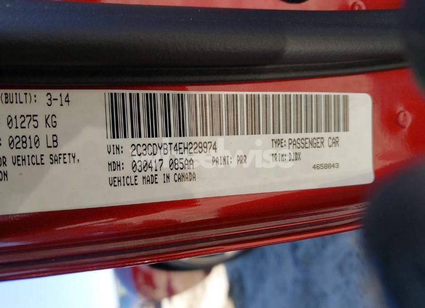 Photo 9 of 2014 Dodge Challenger R/T 100TH ANNIVERSARY APPEARANCE GROUP (VIN 2C3CDYBT4EH229974)