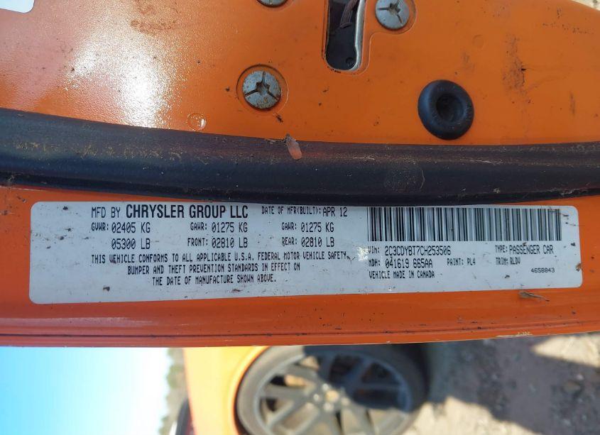 Photo 9 of 2012 Dodge Challenger R/T (VIN 2C3CDYBT7CH253506)