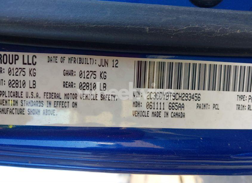 Photo 9 of 2012 Dodge Challenger R/T (VIN 2C3CDYBT9CH293456)