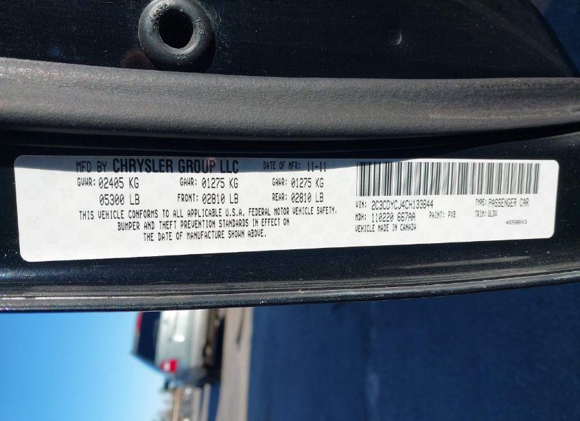 Photo 9 of 2012 Dodge Challenger SRT8 392 (VIN 2C3CDYCJ4CH133644)