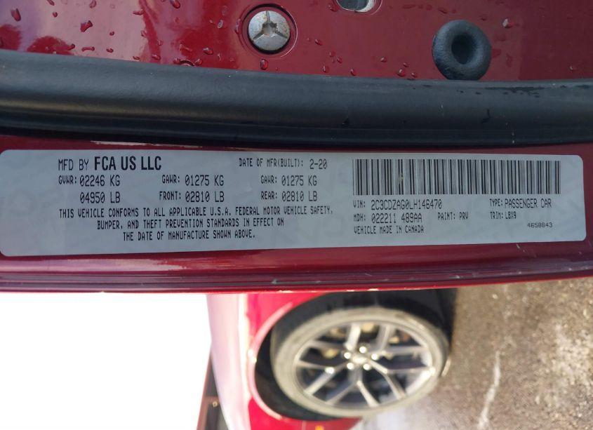 Photo 9 of 2020 Dodge Challenger SXT (VIN 2C3CDZAG0LH146470)