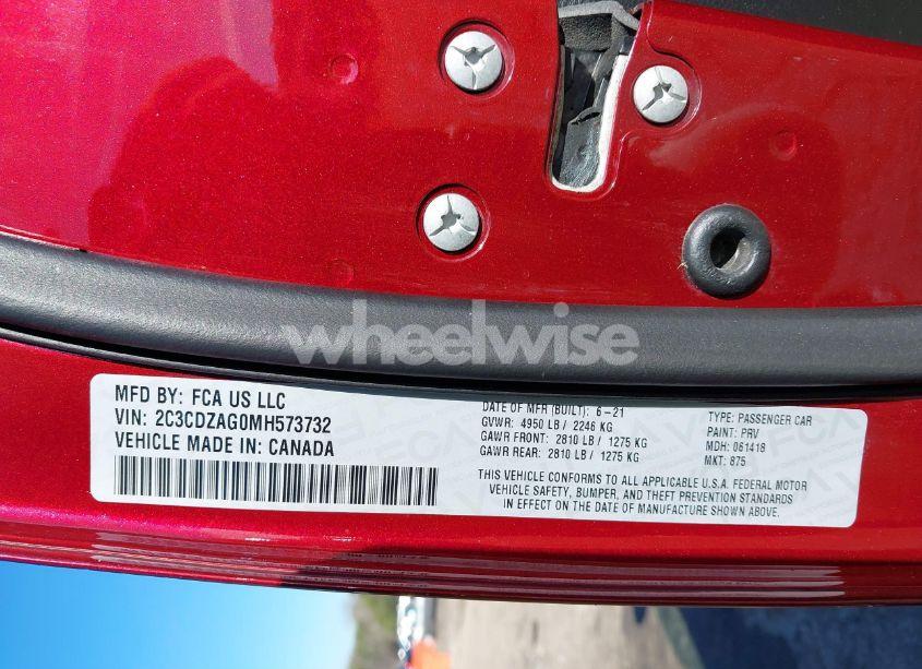 Photo 9 of 2021 Dodge Challenger SXT (VIN 2C3CDZAG0MH573732)